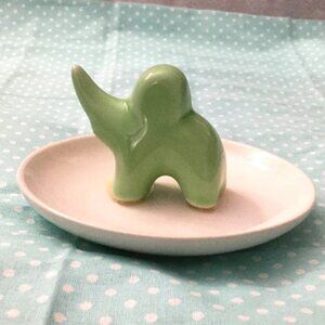 Lucky Elephant Ring Holder Jewelry Trinket Dish Home Decor NEW